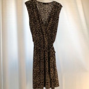 Leopard print wrap dress